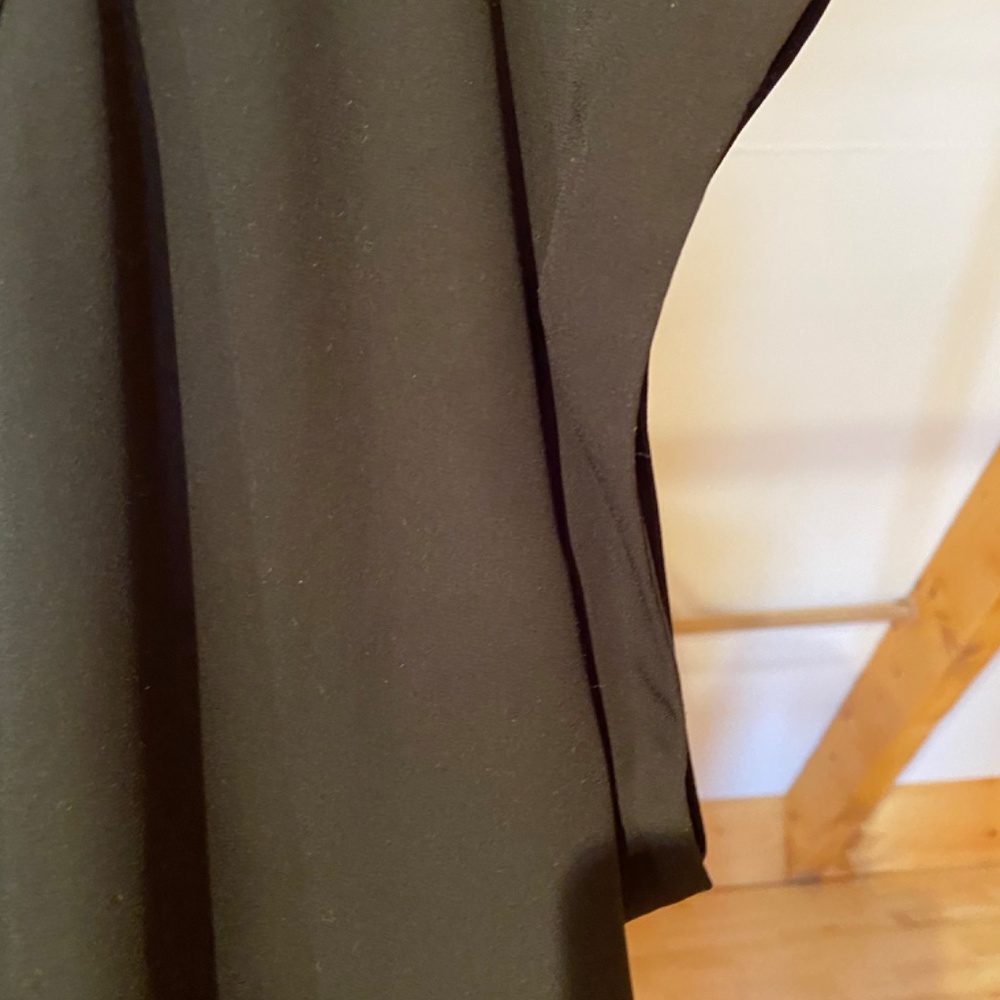 Basic Black Short Sleeve Polyester Blouse - image 3